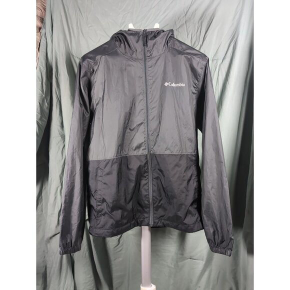 Columbia Men’s Center Ridge Windbreaker Hooded Jacket Gray/Black Medium  XM0287 - Picture 1 of 14